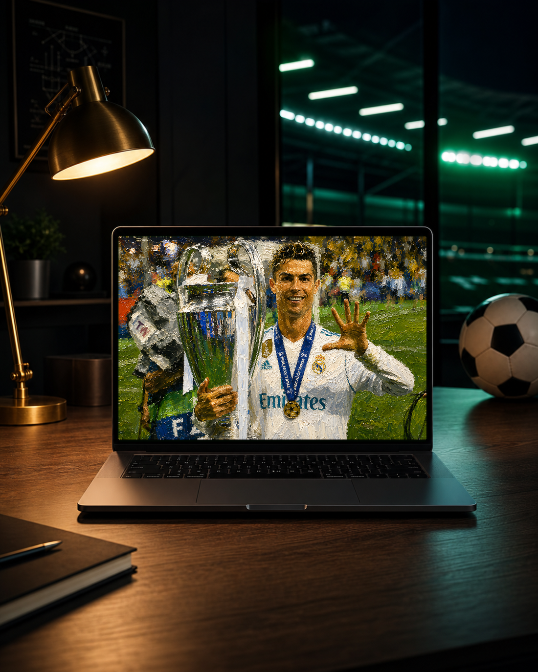 Football Wallpaper Set 5 — Arbeitsplatz-Mockup