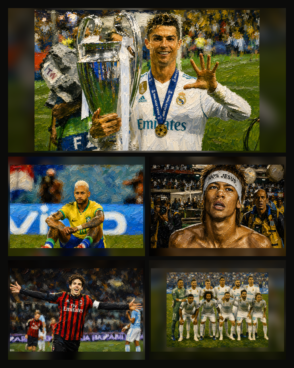 Football Wallpaper Set 5 — Übersicht aller 5 Motive