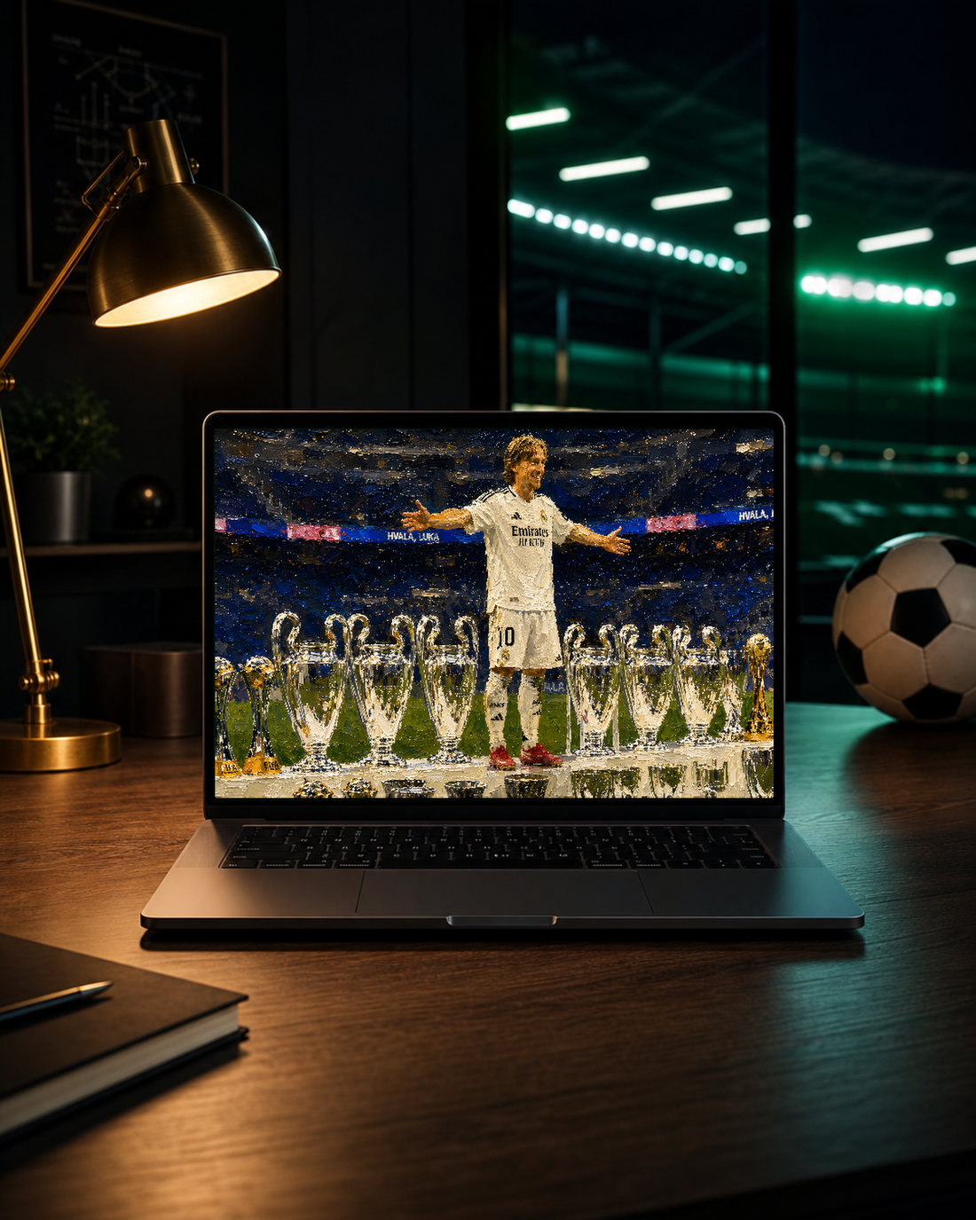 Football Wallpaper Set 6 — Arbeitsplatz-Mockup