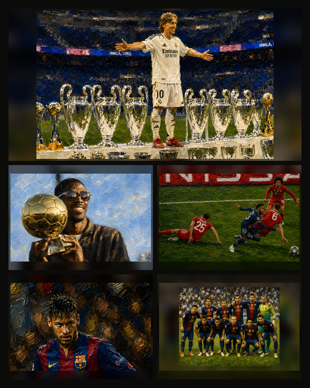 Football Wallpaper Set 6 — Übersicht aller 5 Motive