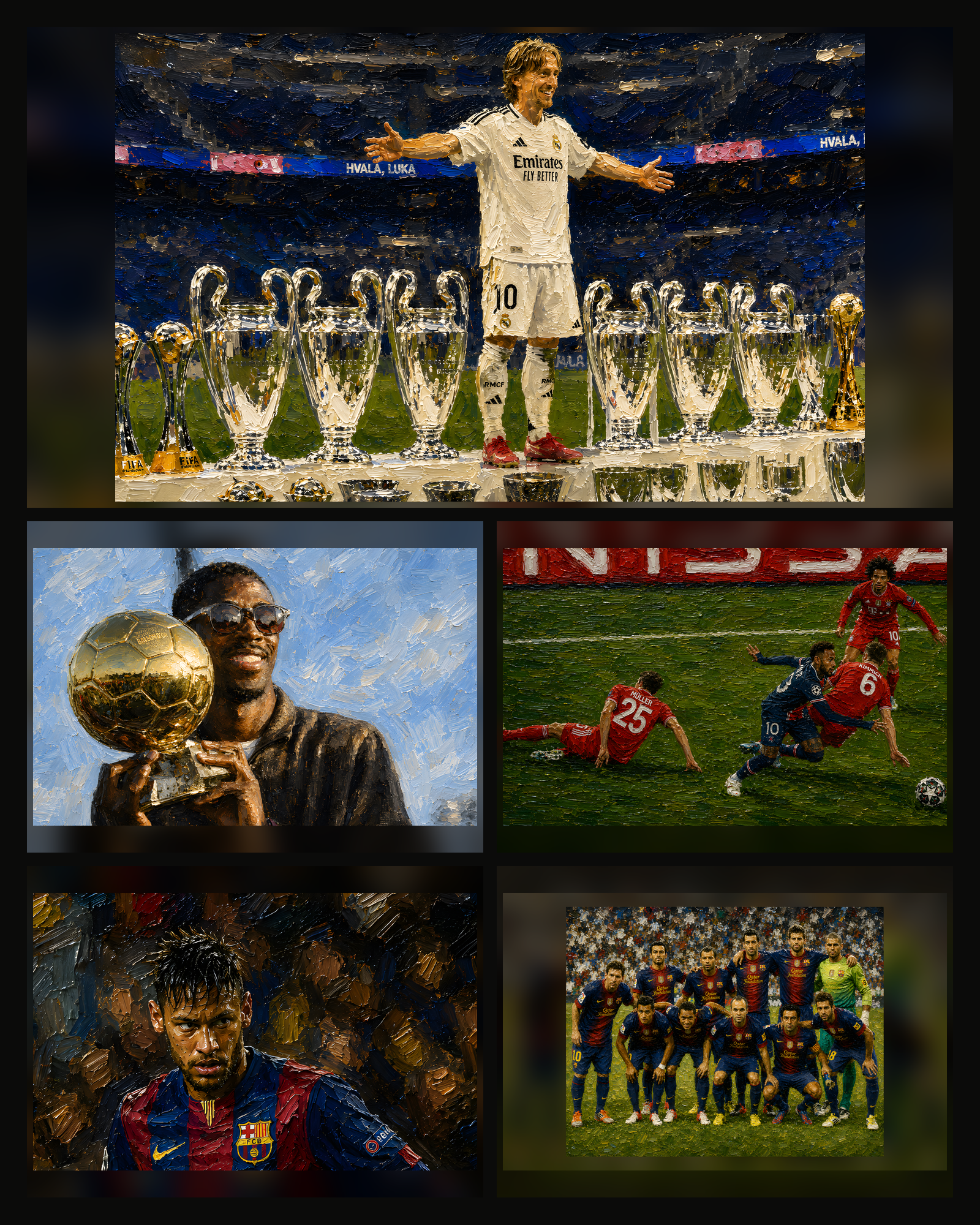 Football Wallpaper Set 6 — Übersicht aller 5 Motive