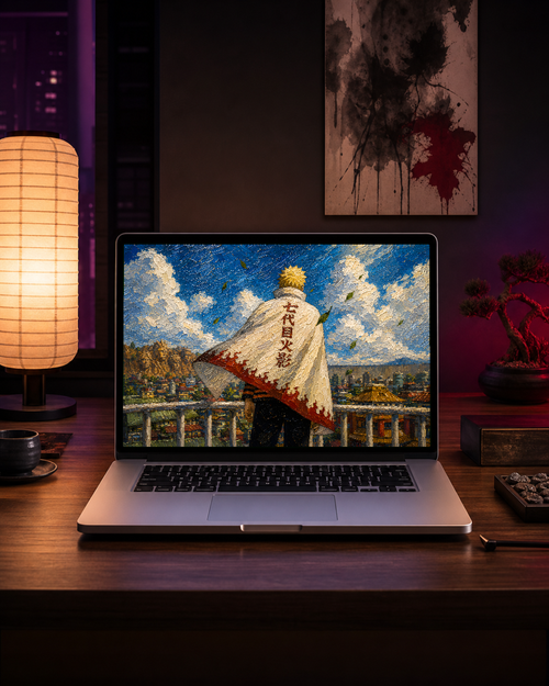 Anime Wallpaper Set 2 — Arbeitsplatz-Mockup