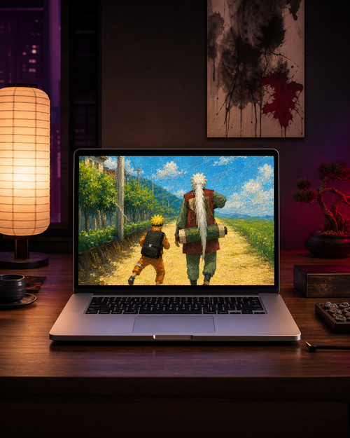 Anime Wallpaper Set 3 — Arbeitsplatz-Mockup