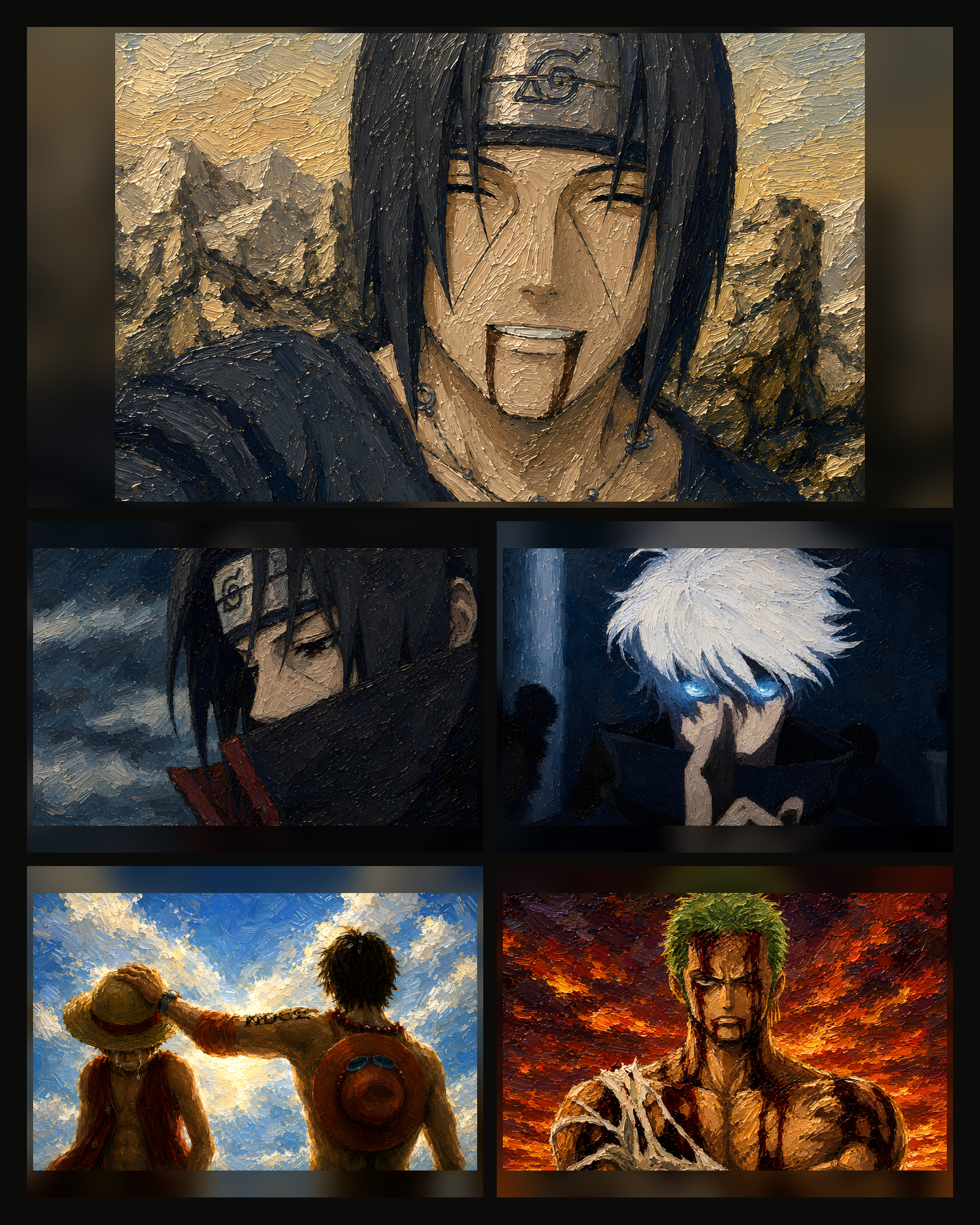 Anime Wallpaper Set 4 — Übersicht aller 5 Motive