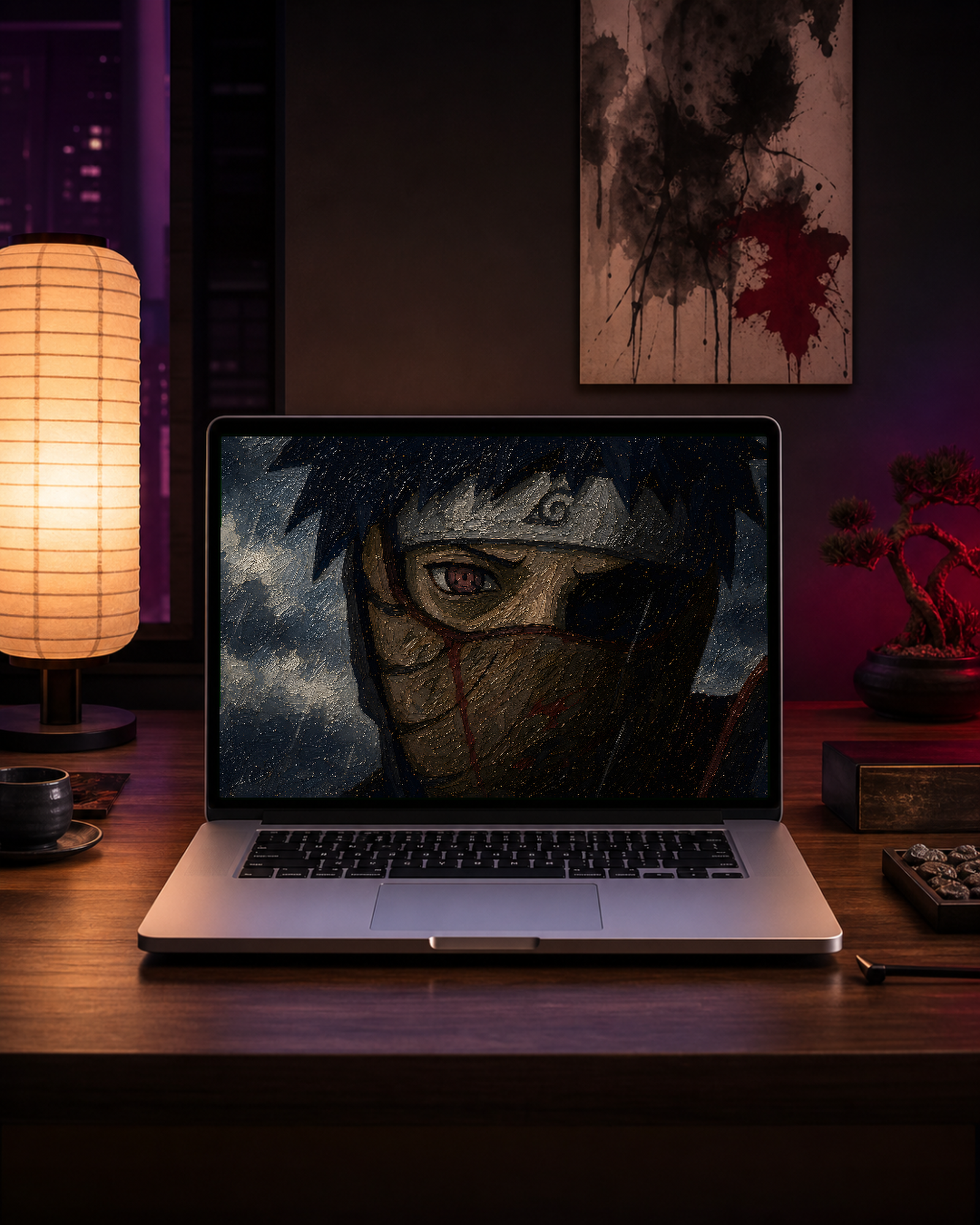 Anime Wallpaper Set 5 — Arbeitsplatz-Mockup