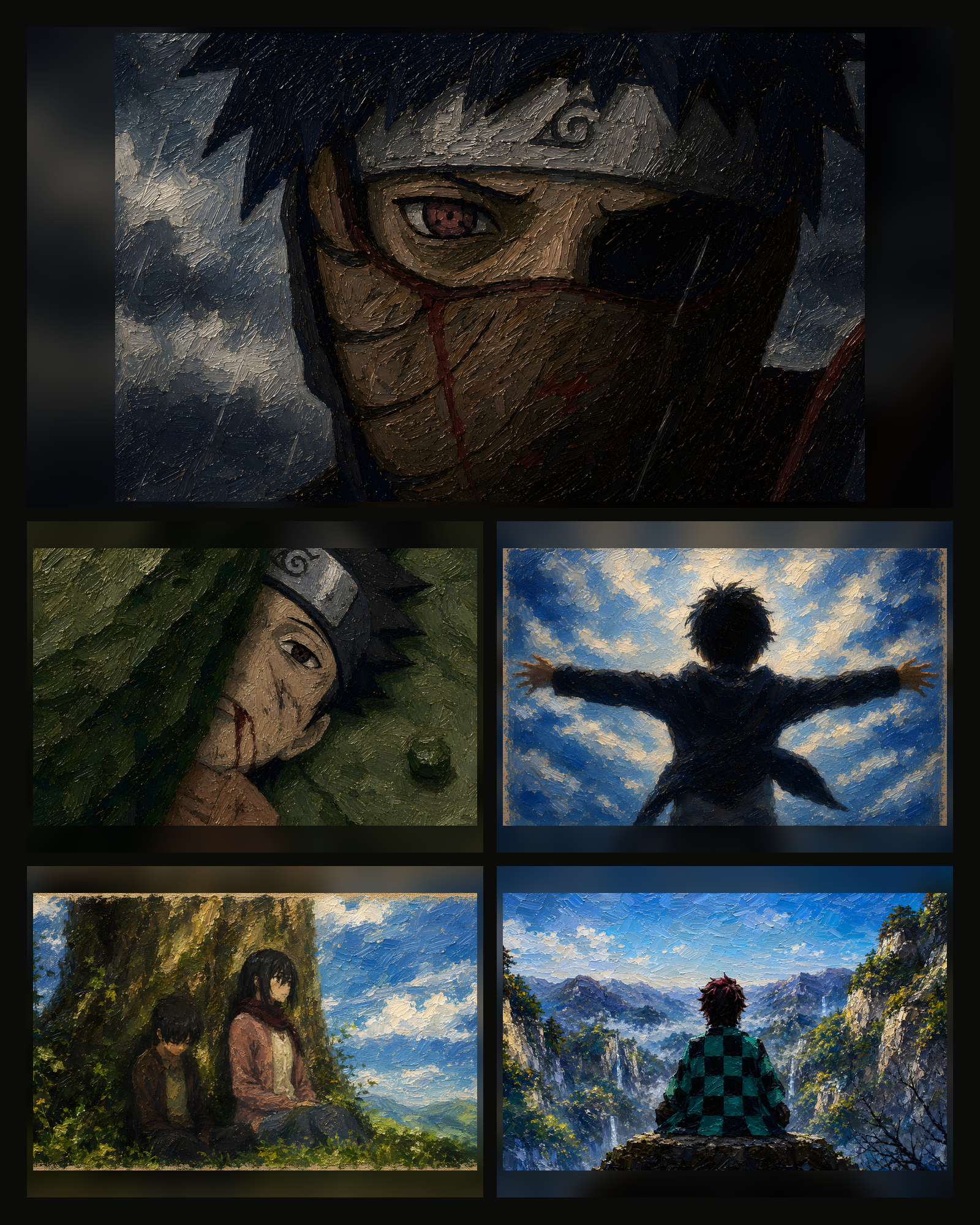 Anime Wallpaper Set 5 — Übersicht aller 5 Motive