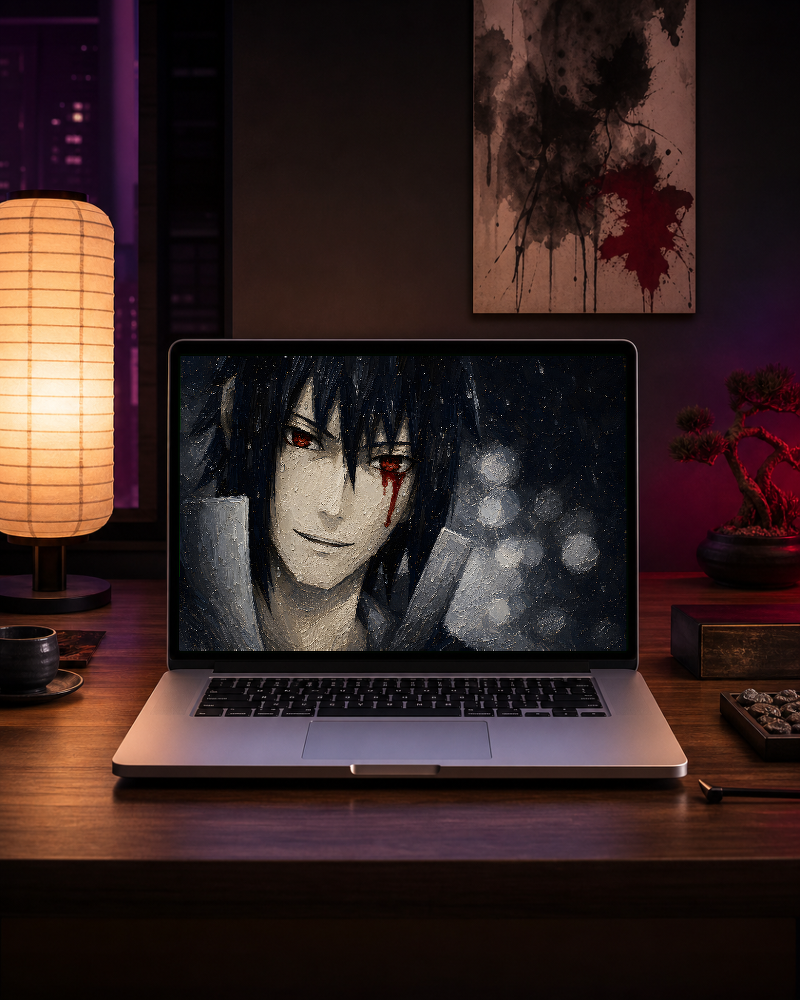 Anime Wallpaper Set 6 — Arbeitsplatz-Mockup