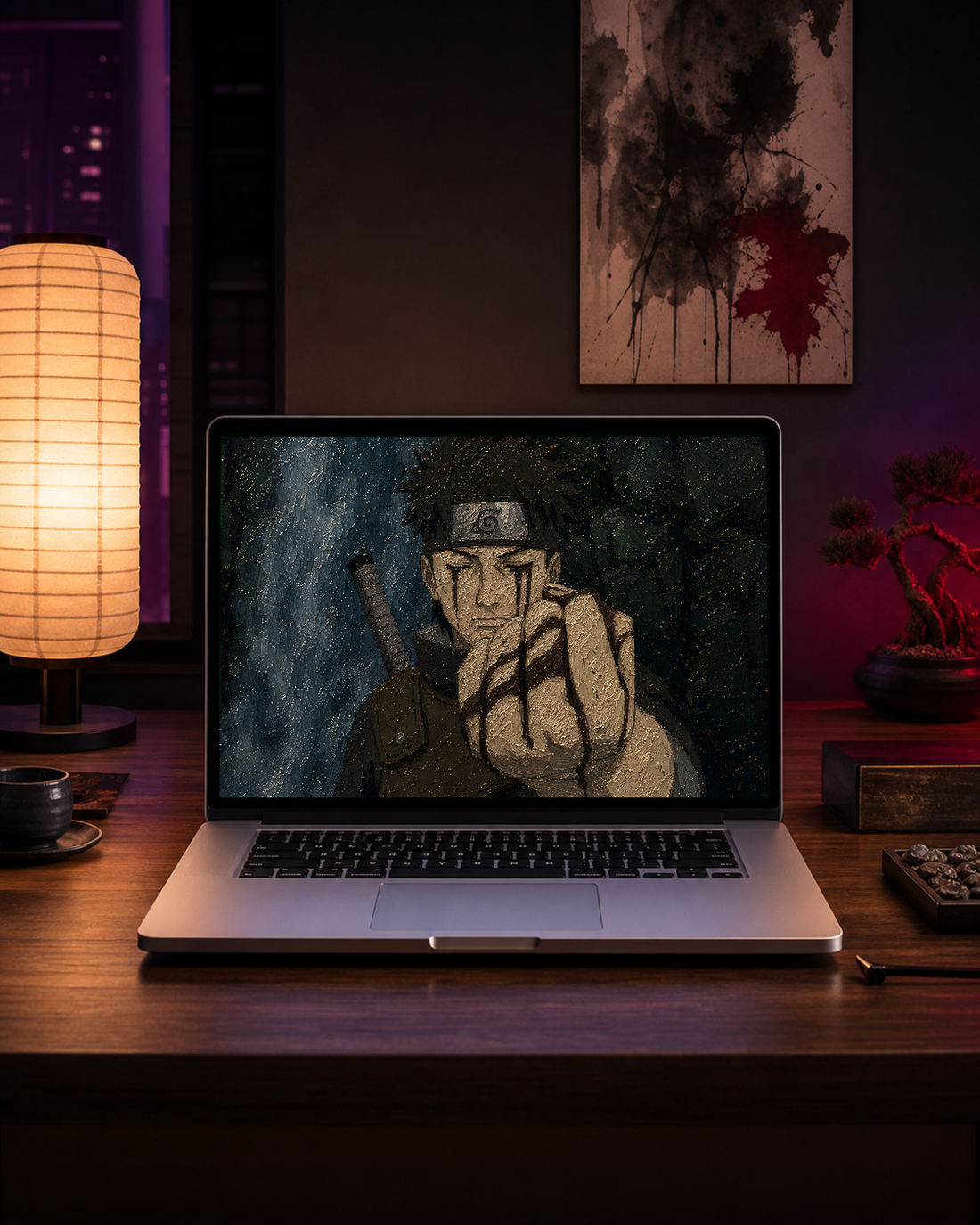 Anime Wallpaper Set 7 — Arbeitsplatz-Mockup