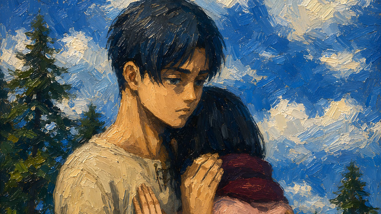 Eren und Mikasa Wallpaper III