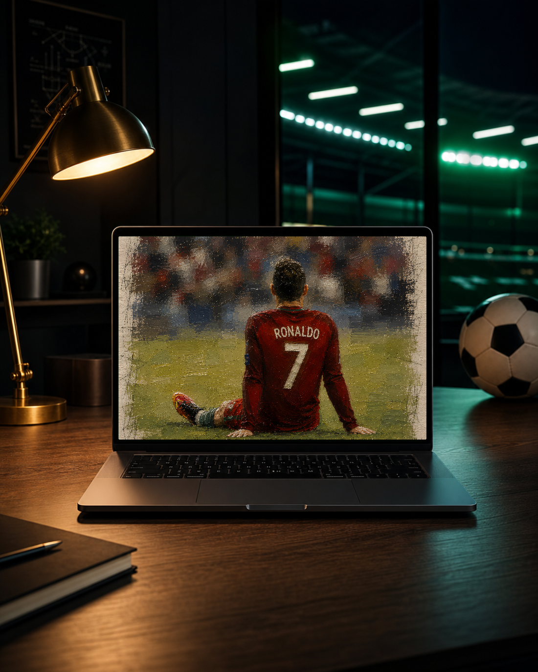 Football Wallpaper Set 1 — Arbeitsplatz-Mockup