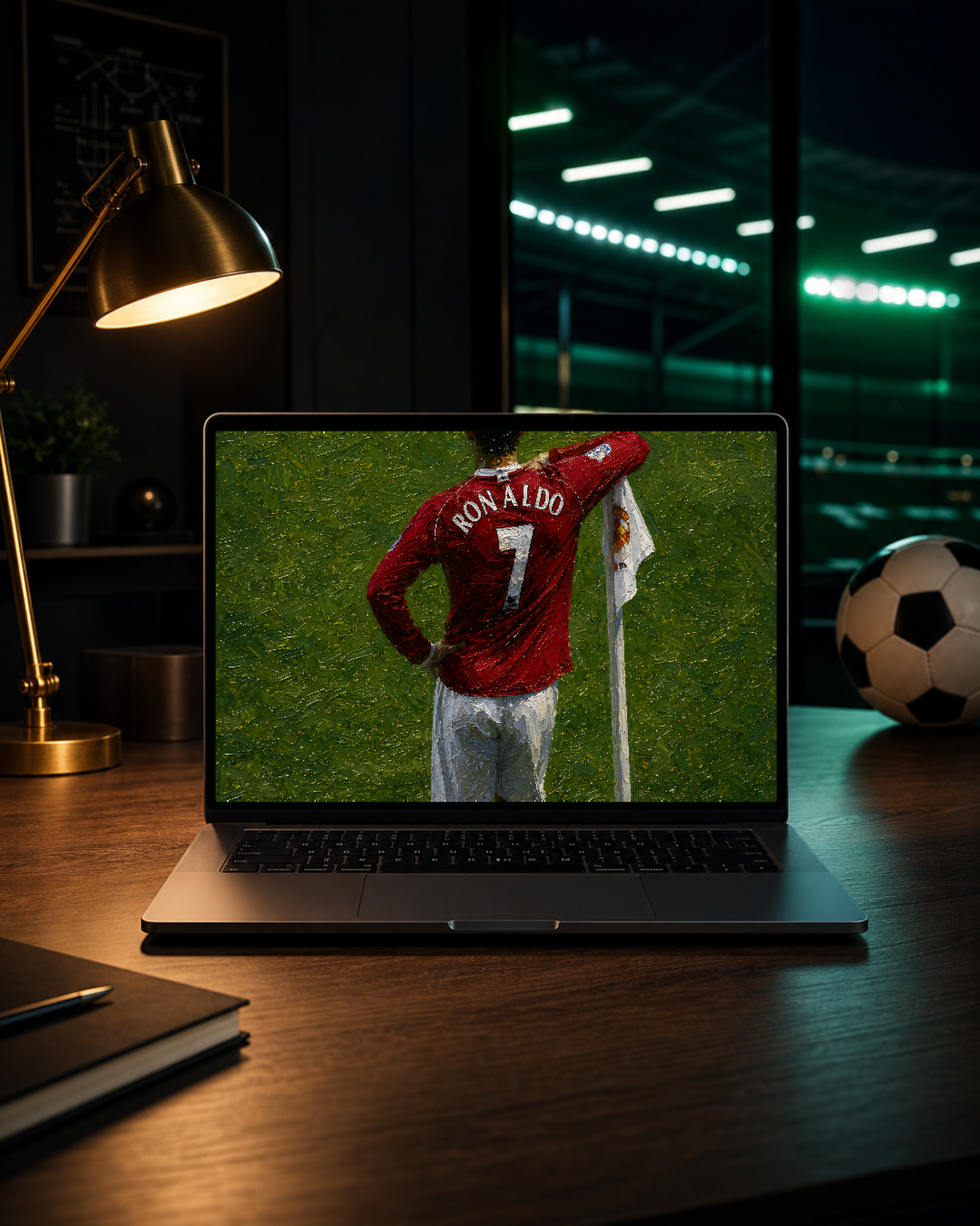 Football Wallpaper Set 2 — Arbeitsplatz-Mockup