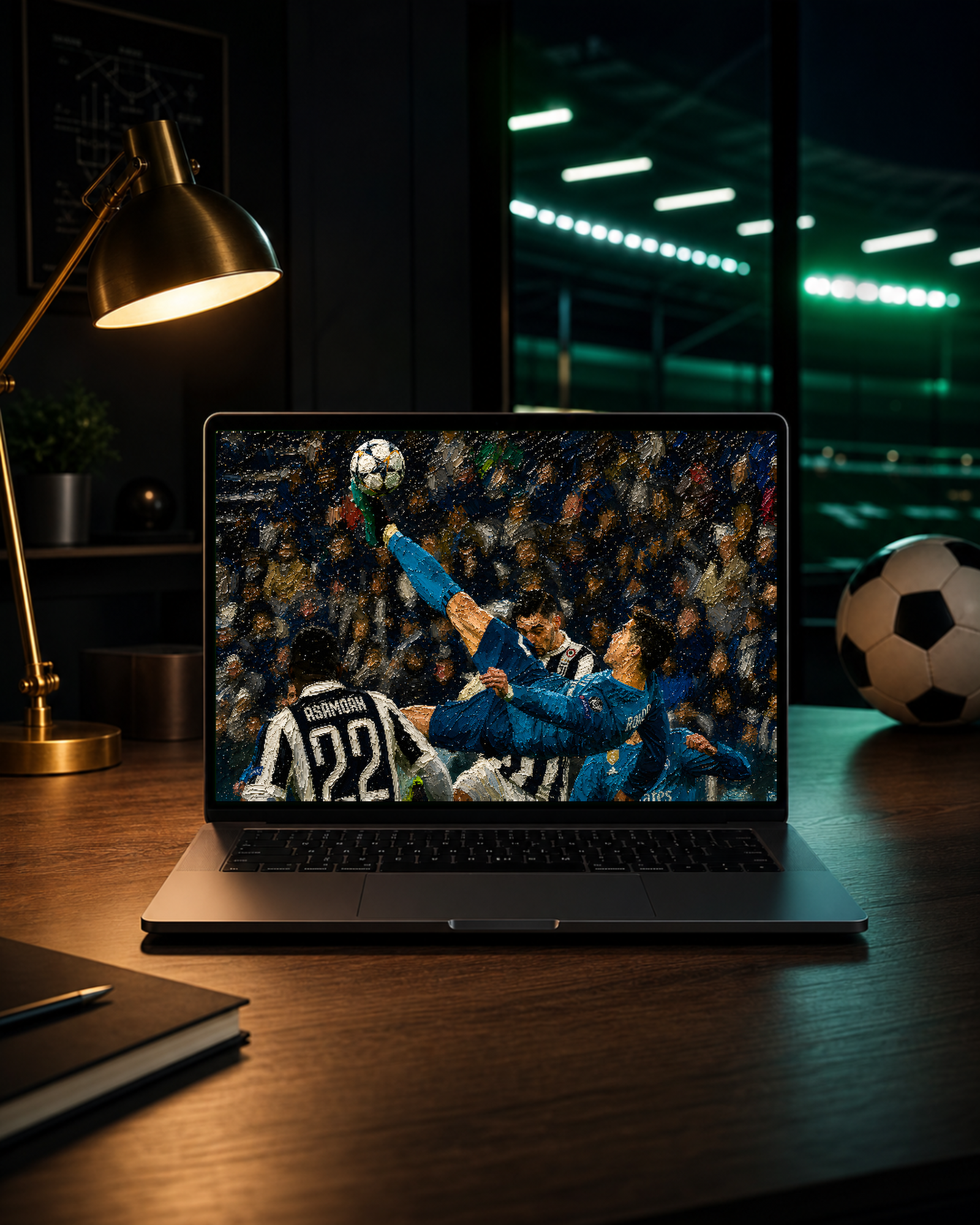 Football Wallpaper Set 3 — Arbeitsplatz-Mockup