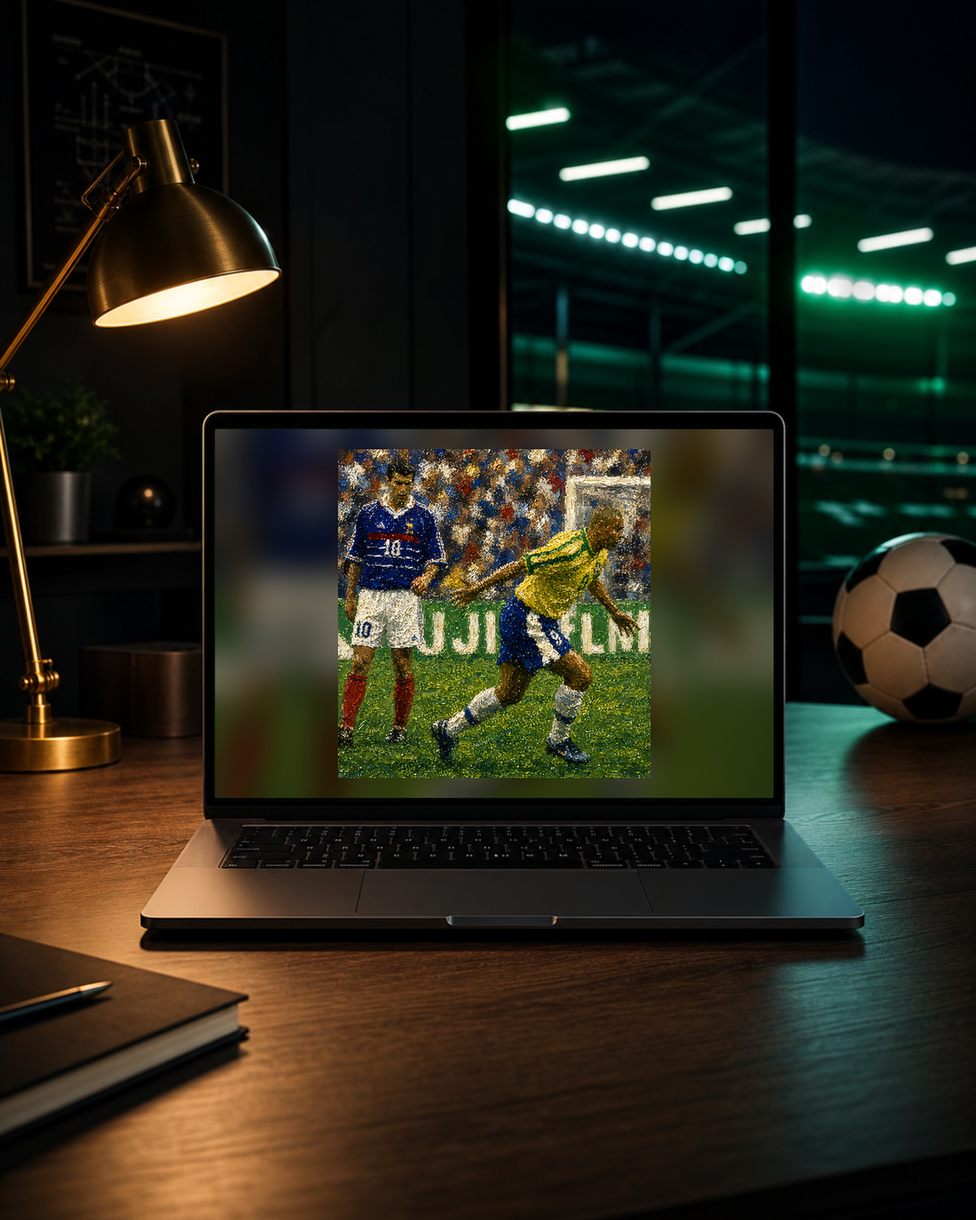 Football Wallpaper Set 4 — Arbeitsplatz-Mockup