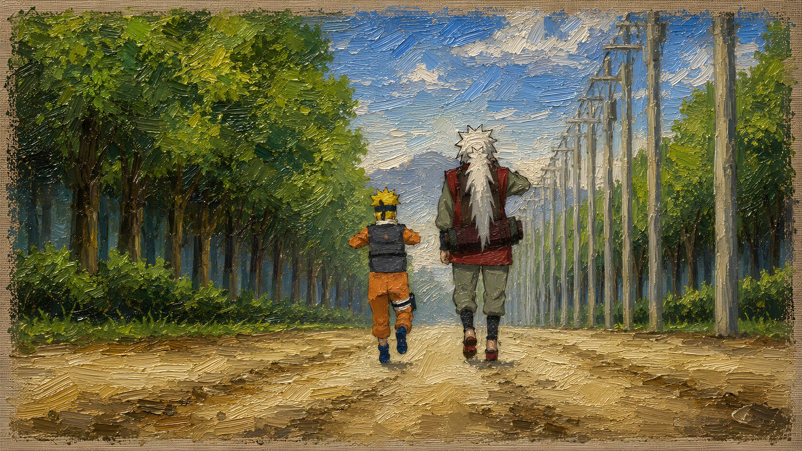 Naruto und Jiraiya Wallpaper