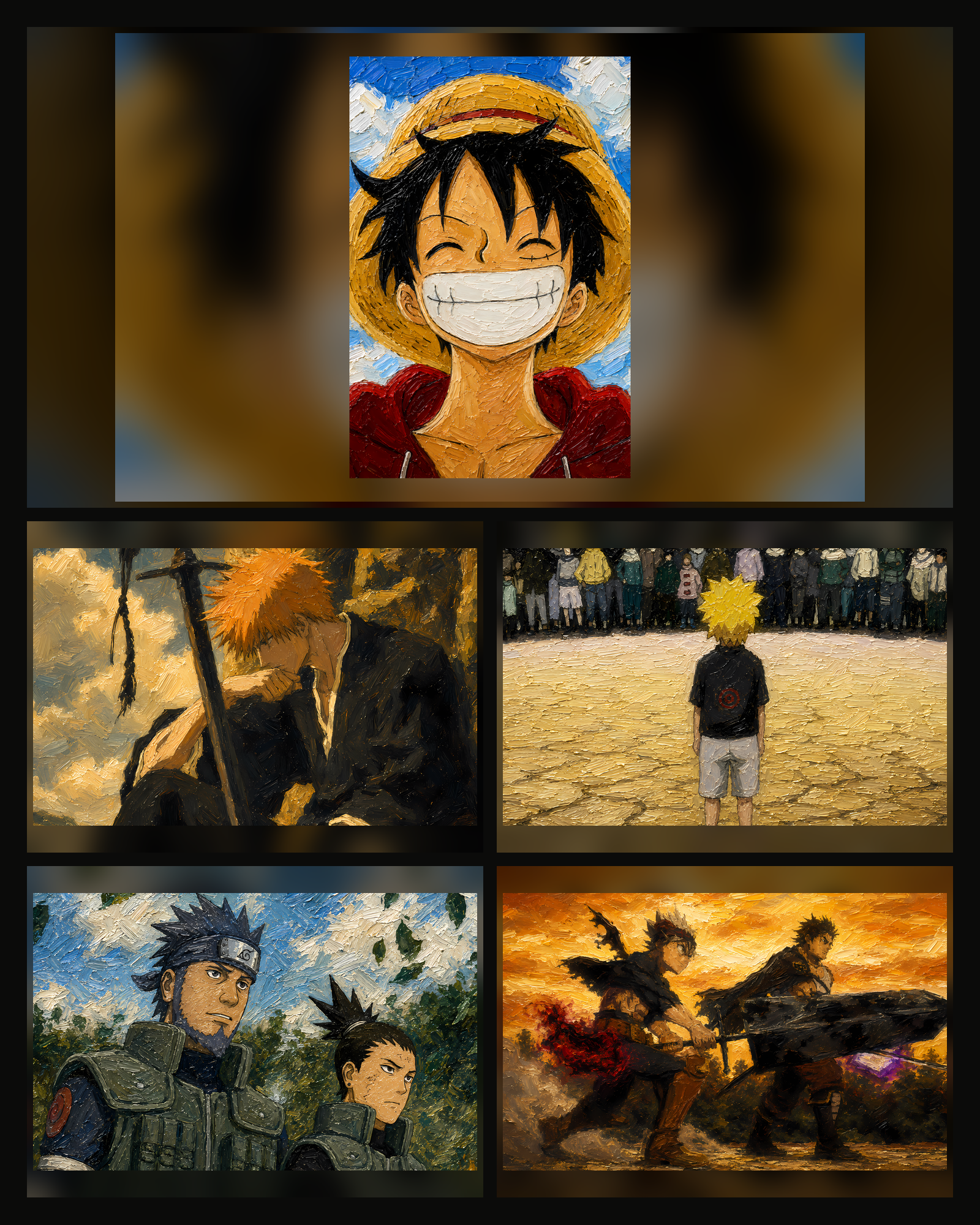 Anime Wallpaper Set 8 — Übersicht aller 5 Motive